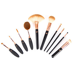 Rio Set de dix pièces de pinceaux de maquillage BRCO