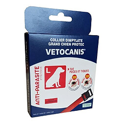 VETOCANIS Collier anti-puces et anti-tiques - Rouge - Pour grand chien