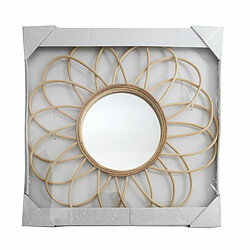 The Home Deco Factory Miroir Rosace en rotin - Diam 56 cm pas cher