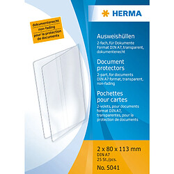 HERMA Etui de poche, PP, double, 0,14 mm, Format: 80 x 113mm ()