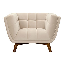 Rendez Vous Deco Fauteuil Mona en velours beige