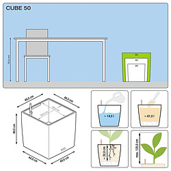 Cube Premium 50 - Kit Complet, taupe brillant 50 cm