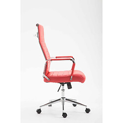 Decoshop26 Fauteuil de bureau en synthétique rouge avec assise rembourrée pivotant BUR10244