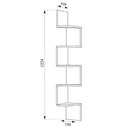 Acheter Mpc Etagère murale blanche 123 x 20 x 20 cm (hxlxp)