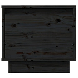 Avis vidaXL Table de chevet Noir 35x34x32 cm Bois de pin solide