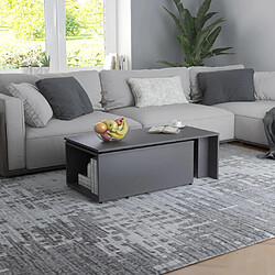 vidaXL Table basse Gris 150x50x35 cm Bois d'ingénierie 