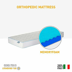 TIME 2 DREAM Matelas simple 80x190 orthopédique à mémoire de forme Double Comfort