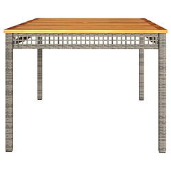 Maison Chic Table de jardin | Table d'extérieur gris 180x90x75 cm résine tressée et bois acacia -GKD94085 pas cher