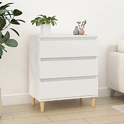 Maison Chic Buffet,Meuble de Rangement,commode pour salon,Cuisine Blanc 60x35x70 cm Bois d'ingénierie -MN20004