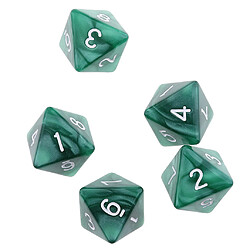 Avis 10pcs Dés 8 Faces Dés Polyédriques D8 Pour Les Jeux De Table De Fête Vert