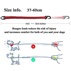 Universal Courroie de saut à l'élastique courte pour chien Laisse en nylon extensible sur amortisseur de saut à l'élastique Entraînement de course pour chien | Laisse (rouge)