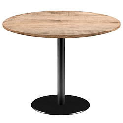 Restootab Table Ø120cm - modèle Rome bois tanin naturel