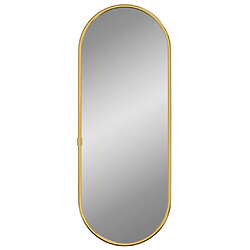 vidaXL Miroir mural Doré 40x15 cm Ovale