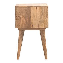 Artisan Furniture Table de nuit moderne en bois massif chêne avec fente ouverte, table de nuit pas cher