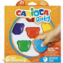 Carioca 42956 Teddy Cire 6 couleurs