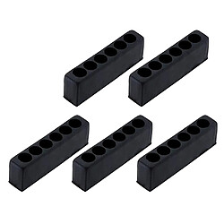 5pcs Tournevis Porte Douille Bloc Douille Pour 6 Angles En Plastique 6 Trous Noir