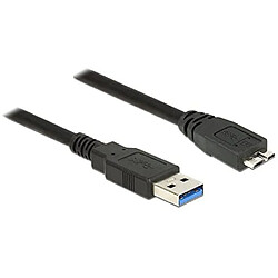 DeLOCK 85071 câble USB 0,5 m USB A Micro-USB B Noir (Delock Cable USB 3.0 Type-A male &gt; USB 3.0 Type Micro-B male 0.5m black) 