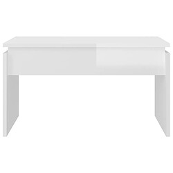 Acheter vidaXL Table basse blanc brillant 68x50x38 cm bois d'ingénierie