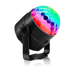 Wewoo Boule à facette YK2278 3W Fête activée DJ Eclairage RBG Disco Ball Lampe Stroboscopique Scène Par Lumière Avec 7 ModesSans Télécommande 