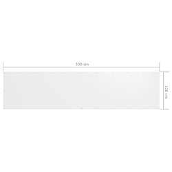 Acheter vidaXL Écran de balcon Blanc 120x500 cm Tissu Oxford