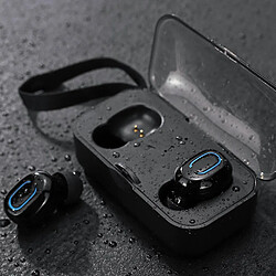 Universal T18s tws sans fil bouchon d'oreille bluetooth 5.0 casque mini casque stéréo portable avec micro pour Xiaomi noir pas cher