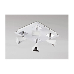 Luminaire Center Spot multiple Filippo Blanc mat, chrome poli