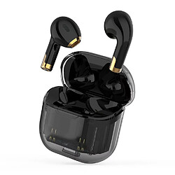 General Écouteurs sans fil Bluetooth avec étui de charge rapide de type C Casque intra-auriculaire Ipx étanche Premium Sound Deep Bass Ear Buds Écouteurs résistants à la sueur(noir) 