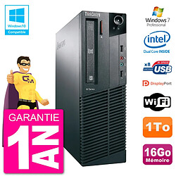 PC Lenovo ThinkCentre M82 SFF G2020 RAM 16Go Disque Dur 1To Graveur DVD Wifi W7 · Occasion 