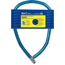 Cable de securite pour 2 roues Antivol tresse moto scooter velo 1 m VIRO Protégez vos 2 roues du vol grâce à cet antivol tressé. Longeur 100 cm. 2......