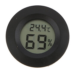 Humidité Du Thermomètre Numérique Rond, écran LCD, Pour Intérieur Et Extérieur Noir