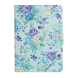 Etui en PU motif de fleurs impression élégant fleur vive pour votre Huawei MediaPad M5 lite 10