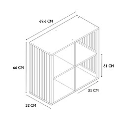 Avis The Home Deco Factory Etagère de rangement 4 cases Saulk - Marron