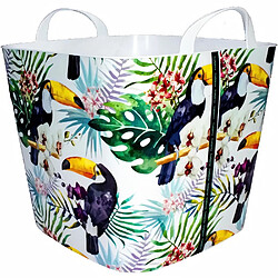 LIFE STORY Panier flexible a linge IML - 25 L - Décor Toucan