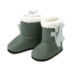 Petitcollin Bottes grises fourrées blanches pour poupée MINOUCHE taille 34 cm