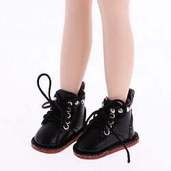 Une Paire De Bottes En Cuir Pu Bottes En Cuir Adaptées à 12 '' Blythe Doll Dress Up Black