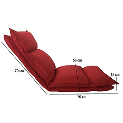 Avis Mobili Rebecca Chaise de Méditation Fauteuil Yoga Rouge Métal Poliéster 70x56x70