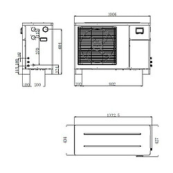 Pompe à chaleur réversible REXAIR Style'PAC 9 - 9kW - 55 m3