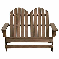 Maison Chic Chaise de jardin Adirondack 2 places Bois de sapin massif Marron -MN88665