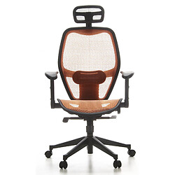 Siège de bureau / Fauteuil de direction AIR-PORT,tissu maille orange hjh OFFICE