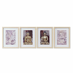 Cadre DKD Home Decor Buda Oriental (35 x 2 x 45 cm) (4 Unités)