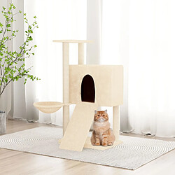 vidaXL Arbre à chat avec griffoirs en sisal Crème 96 cm 