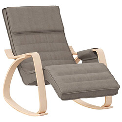 Maison Chic Chaise à bascule | Fauteuil Relax, design moderne Taupe Tissu -GKD42212