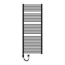 LuxeBath Radiateur de salle de bain Sahara raccord latéral sèche-serviettes noir 75x180cm