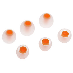 3.8mm silicone écouteurs intra-auriculaires couvre earbud conseils 3 paires de transparen orange pas cher