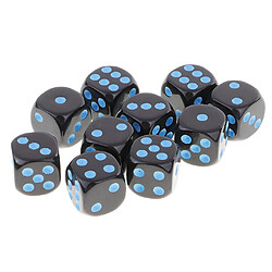 10 pièces d6 dés set for dungeons and dragons rpg jeu de plateau bleu noir