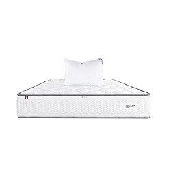 LUXURY LITERIE Matelas 90x190 cm, Iris, 20 cm, mémoire de forme, ferme, face été/hiver + 1 oreiller