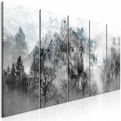 Paris Prix Tableau 5 Panneaux Mountain Predator Narrow 90 x 225 cm 