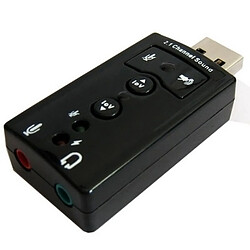 Wewoo Carte Son USB noir Adaptateur audio USB 2.1 canaux