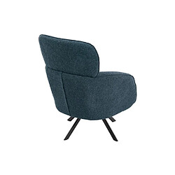 Acheter Fauteuil pivotant en tissu chiné bleu LACONA de Pascal Morabito