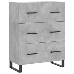 Maison Chic Buffet,Meuble de Rangement,commode pour salon,Cuisine gris béton 69,5x34x90 cm bois d'ingénierie -MN23532